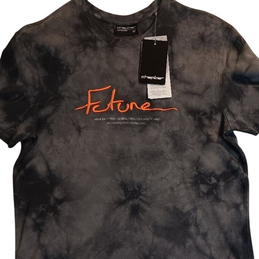 Chapter Thermal Tee Men Medium Gray All Over Tye-Dyed Embroidered Future Area 62